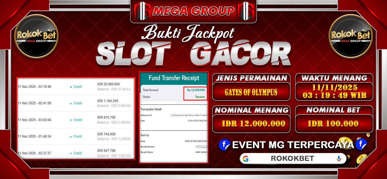 Bukti JP situs Rokokbet hari Selasa, 11 November 2025